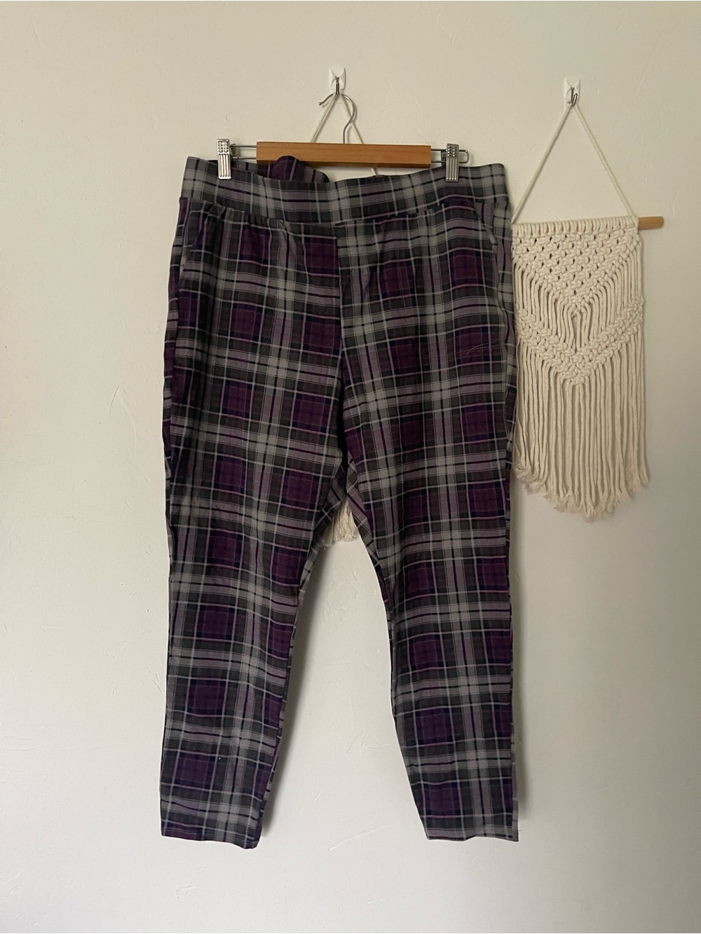 Torrid plaid pull on pants